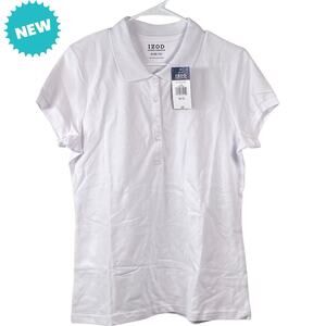 Girl's IZOD 'Approved Schoolwear' Uniform Polo Shirt XL 15 White IUFFB000